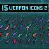 CYBERPUNK FIREARM PIXEL ART 32×32 ICONS