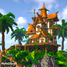 Fantasy Paradise Outpost by MrMattRanger (World/litematic/schem)