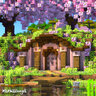 Cherry Blossom Hobbit Hole by MrMattRanger (World/litematic/schem)
