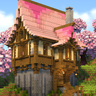Fantasy Cherry Blossom House by MrMattRanger (World/litematic/schem)