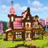 🌸 Blushwood Retreat (Fantasy House) by EcoSMP (Java & Bedrock & Schematic)