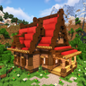 ❤️ Ruby Lodge (Fantasy House) by EcoSMP (Java & Bedrock & Schematic)