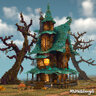 Spooky Cyan House by MrMattRanger (World/litematic/schem)